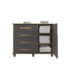 Cômoda Sapateira 1 Porta 4 Gavetas Grécia Rv Móveis Cinamomo/