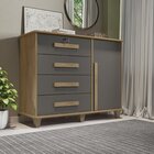 Cômoda Sapateira 1 Porta 4 Gavetas Grécia Rv Móveis Cinamomo/