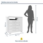 Cômoda Sapateira 1 Porta 4 Gavetas Itapema Branco