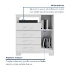 Cômoda Sapateira 1 Porta 4 Gavetas Itapema Branco
