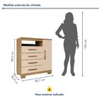 Cômoda Sapateira 1 Porta 4 Gavetas Itapema Carvalho Americano