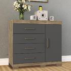 Cômoda Sapateira 1 Porta 4 Gavetas Plus 1.4 Com Pés - Pr Móve