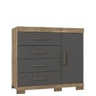 Cômoda Sapateira 1 Porta 4 Gavetas Plus 1.4 Com Pés - Pr Móve