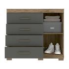 Cômoda Sapateira 1 Porta 4 Gavetas Plus 1.4 Com Pés - Pr Móve