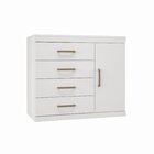 Cômoda Sapateira 1 Porta 4 Gavetas Plus Branco