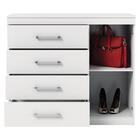 Cômoda Sapateira 1 Porta 4 Gavetas Plus Branco - Santos Andirá