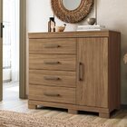 Cômoda Sapateira 1 Porta 4 Gavetas Plus Com Pés Jatoba