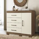 Cômoda Sapateira 1 Porta 4 Gavetas Plus Com Pés Jatobá/areia