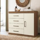 Cômoda Sapateira 1 Porta 4 Gavetas Plus Jatobá/areia