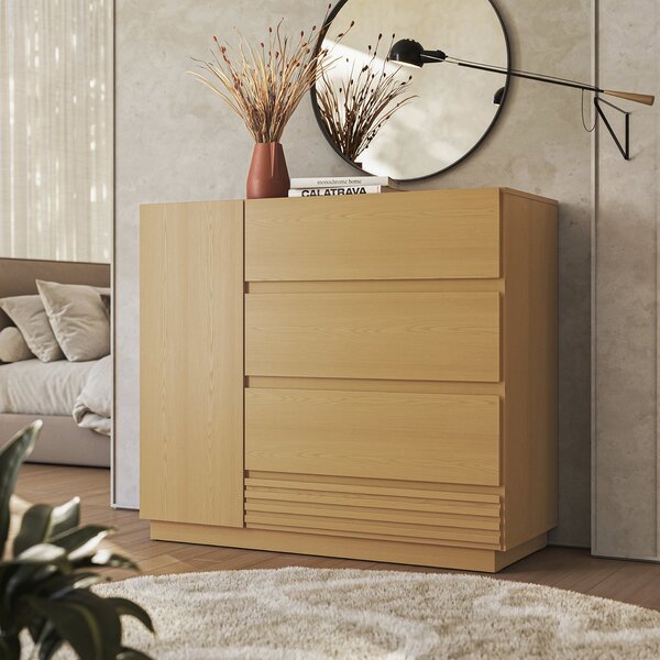 Cômoda Sapateira 1 Porta 4 Gavetas Samambaia Cabecasa Madeira