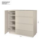 Cômoda Sapateira 1 Porta 4 Gavetas Samambaia Cabecasa Madeira