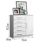 Comoda Sapateira 1 Porta 5 Gavetas 2004145 Armoveis