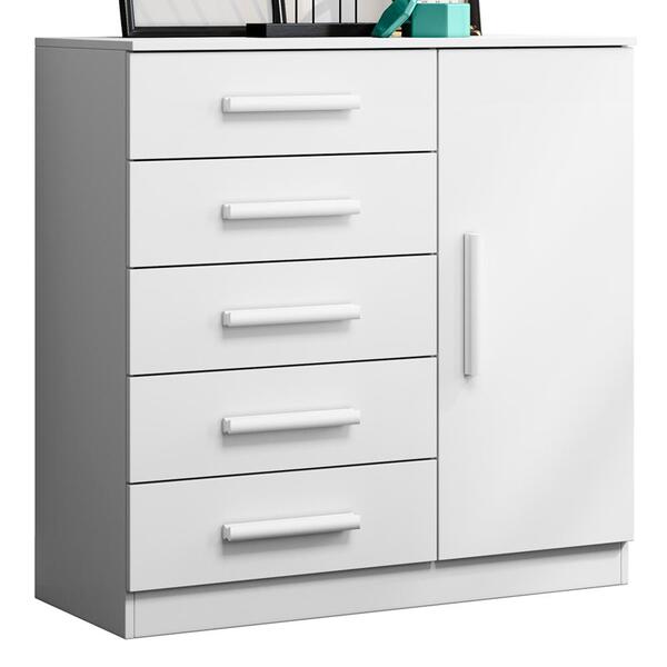 Comoda Sapateira 1 Porta 5 Gavetas 2004145 Armoveis