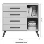 Cômoda Sapateira 1 Porta Com 4 Gavetas Q Encanto Retrô Freijo