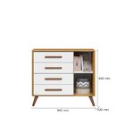 Cômoda Sapateira 1 Porta Com 4 Gavetas Q Encanto Retrô Freijo