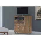 Cômoda Sapateira 1 Porta E 4 Gavetas Cannes I03 Malbec