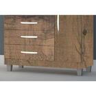 Cômoda Sapateira 1 Porta E 4 Gavetas Cannes I03 Malbec