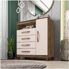 Cômoda Sapateira 1 Porta E 4 Gavetas Cannes I03 Teka/champagn