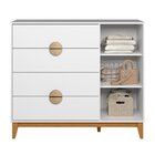 Cômoda Sapateira 1 Porta E 4 Gavetas Ipê Branco