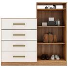 Comoda Sapateira 2 Portas 4 Gavetas 4270 Demobile