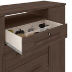 Cômoda Sapateira 2 Portas 4 Gavetas Versátil Nogueira