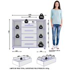 Cômoda Sapateira 2 Portas 4 Gavetas Versátil Nogueira