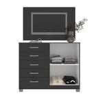Cômoda Sapateira 2 Portas 5 Gavetas Com Pés + Painel Para Tv