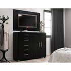 Cômoda Sapateira 2 Portas 5 Gavetas Com Pés + Painel Para Tv