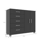 Cômoda Sapateira 2 Portas 5 Gavetas Com Pés + Painel Para Tv