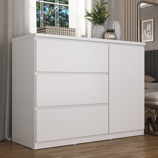 Cômoda Sapateira 3 Gavetas 1 Porta Modelo Gales 100% Mdf Mamb