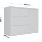 Cômoda Sapateira 3 Gavetas 1 Porta Modelo Gales 100% Mdf Mamb