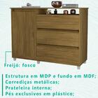 Comoda Sapateira 3 Gavetas 1 Porta Sky79 Mpri