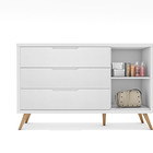 Cômoda Sapateira 3 Gavetas Old Clean Branca Potente