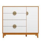 Cômoda Sapateira 4 Gavetas 1 Porta 100% Mdf Cauê  Cinamomo/br