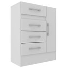 Cômoda Sapateira 4 Gavetas 1 Porta Branco