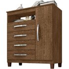 Cômoda Sapateira 4 Gavetas 1 Porta Cannes Malbec