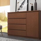 Cômoda Sapateira 4 Gavetas 1 Porta Mambel Champanhe