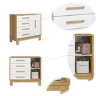 Cômoda Sapateira 4 Gavetas 1 Porta Q Charm Slim -freijo-branc