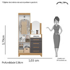 Cômoda Sapateira 4 Gavetas 2 Portas Capri Albatroz