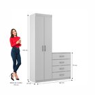 Cômoda Sapateira 4 Gavetas 2 Portas Larissa Yescasa Branco