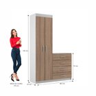 Cômoda Sapateira 4 Gavetas 2 Portas Larissa Yescasa Branco