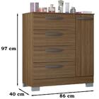 Comoda Sapateira 4 Gavetas 86 Cm 868 Poqq