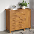 Cômoda Sapateira 4 Gavetas  E Porta Em Madeira Veneza Carvalh