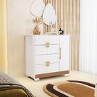 Cômoda Sapateira 4 Gavetas Clarabella Branco/camarim