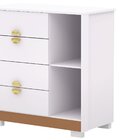 Cômoda Sapateira 4 Gavetas Clarabella Branco/camarim