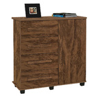 Cômoda Sapateira 4 Gavetas Com Pés Castanho Kids