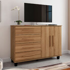 Cômoda Sapateira 4 Gavetas Com Pés Eccos  - Nature