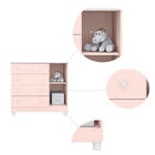 Cômoda Sapateira 4 Gavetas E 1 Porta Encanto Feliz -rosa Acet