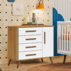 Cômoda Sapateira 4 Gavetas E 1 Porta Retrô Q Charm - Édecasam