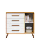 Cômoda Sapateira 4 Gavetas E 1 Porta Retrô Q Charm - Édecasam